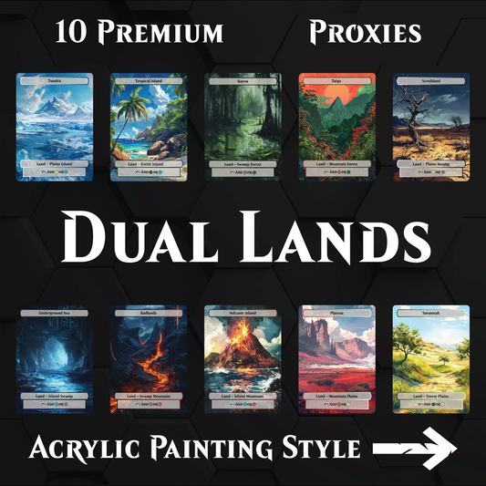 Premium Dual Lands Proxies- 10X Cards