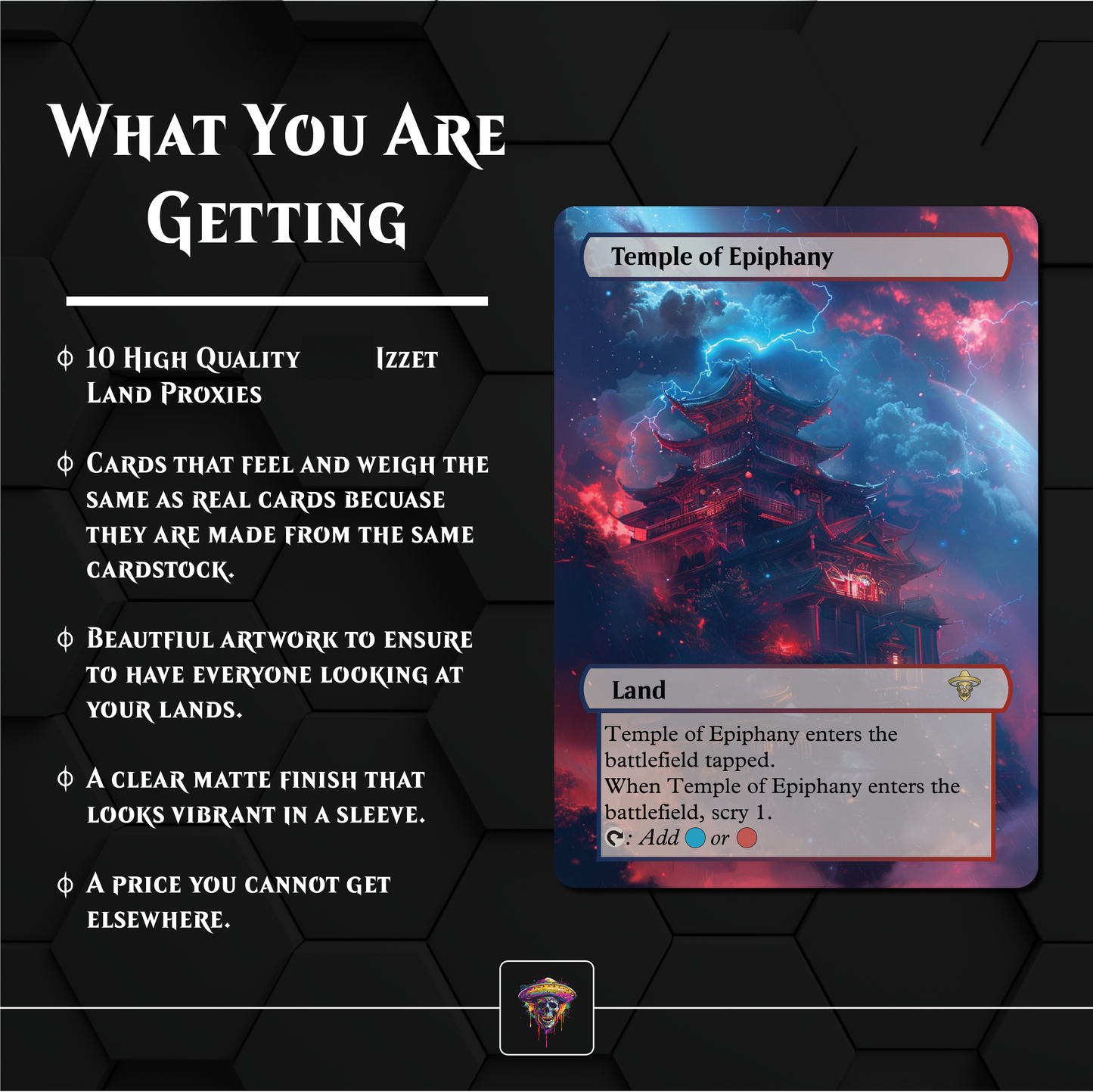 Premium Izzet Lands Proxies- 10X Cards