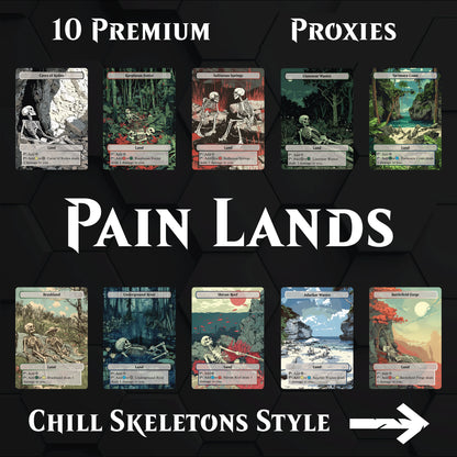 Premium Pain Lands Proxies- 10X Cards