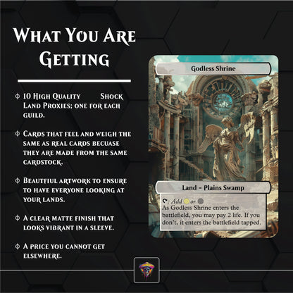 Premium Shock Lands Proxies- 10X Cards Landfall Proxies Premium Shock Lands Proxies- 10X Cards Landfall Proxies