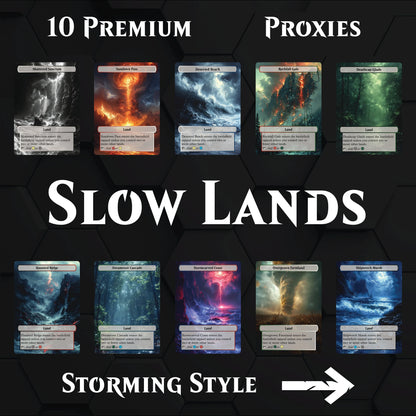 Premium Slow Lands Proxies- 10X Cards