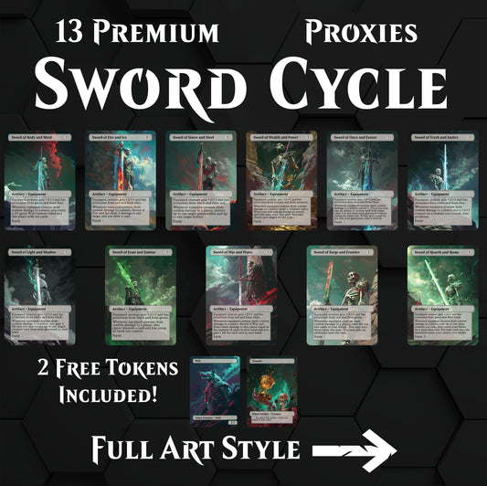 Premium Sword Cycle Pack- 13X Cards. All 11 Swords and 2 tokens!