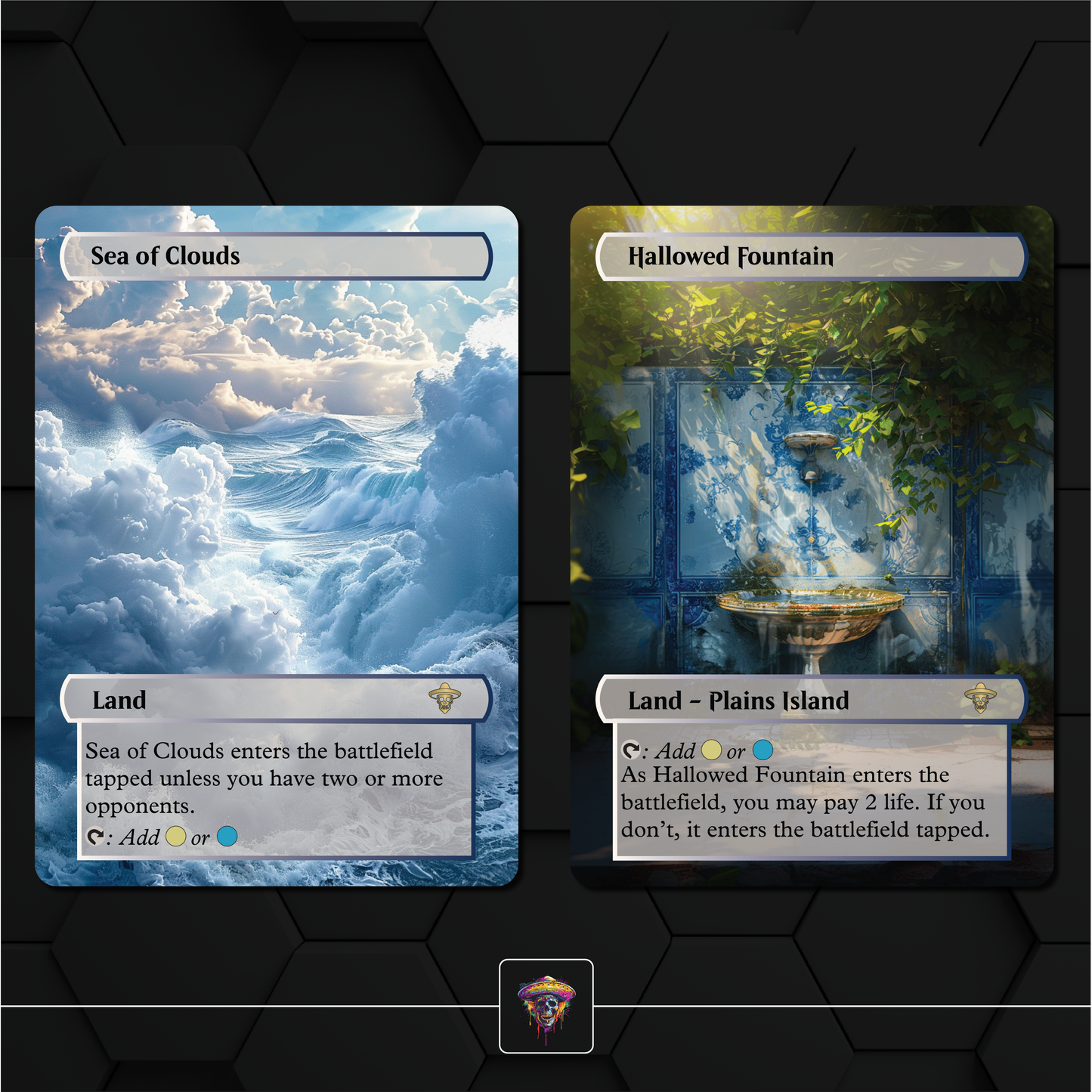 Premium Azorious Lands Proxies- 10X Cards