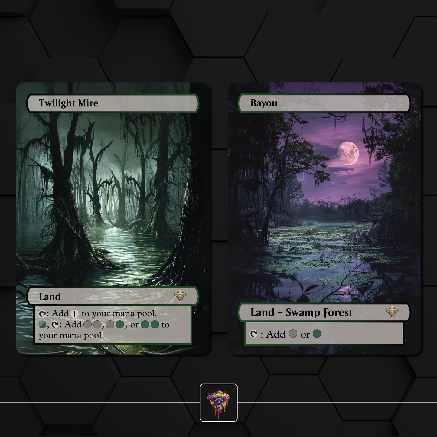 Premium Golgari Lands Proxies- 10X Cards