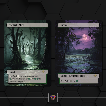 Premium Golgari Lands Proxies- 10X Cards