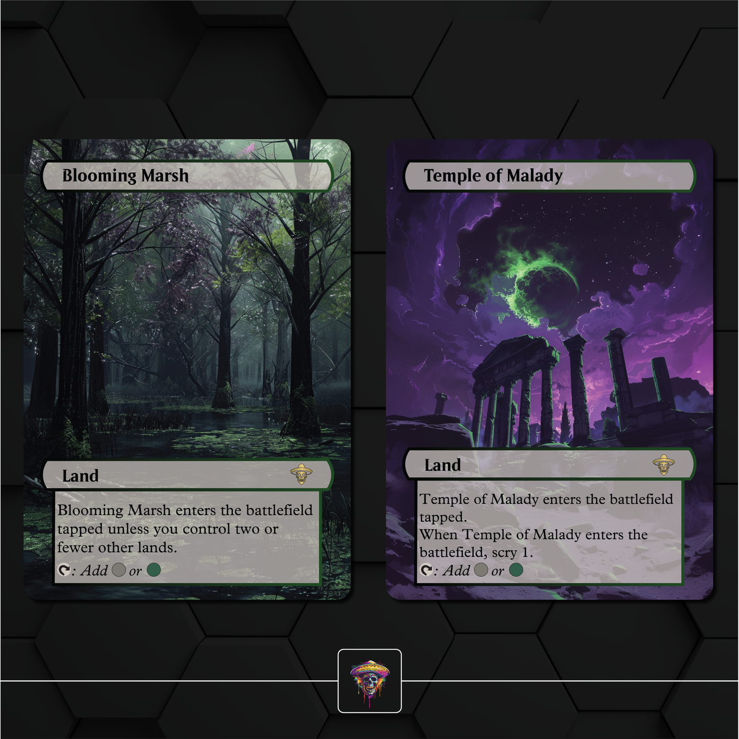 Premium Golgari Lands Proxies- 10X Cards