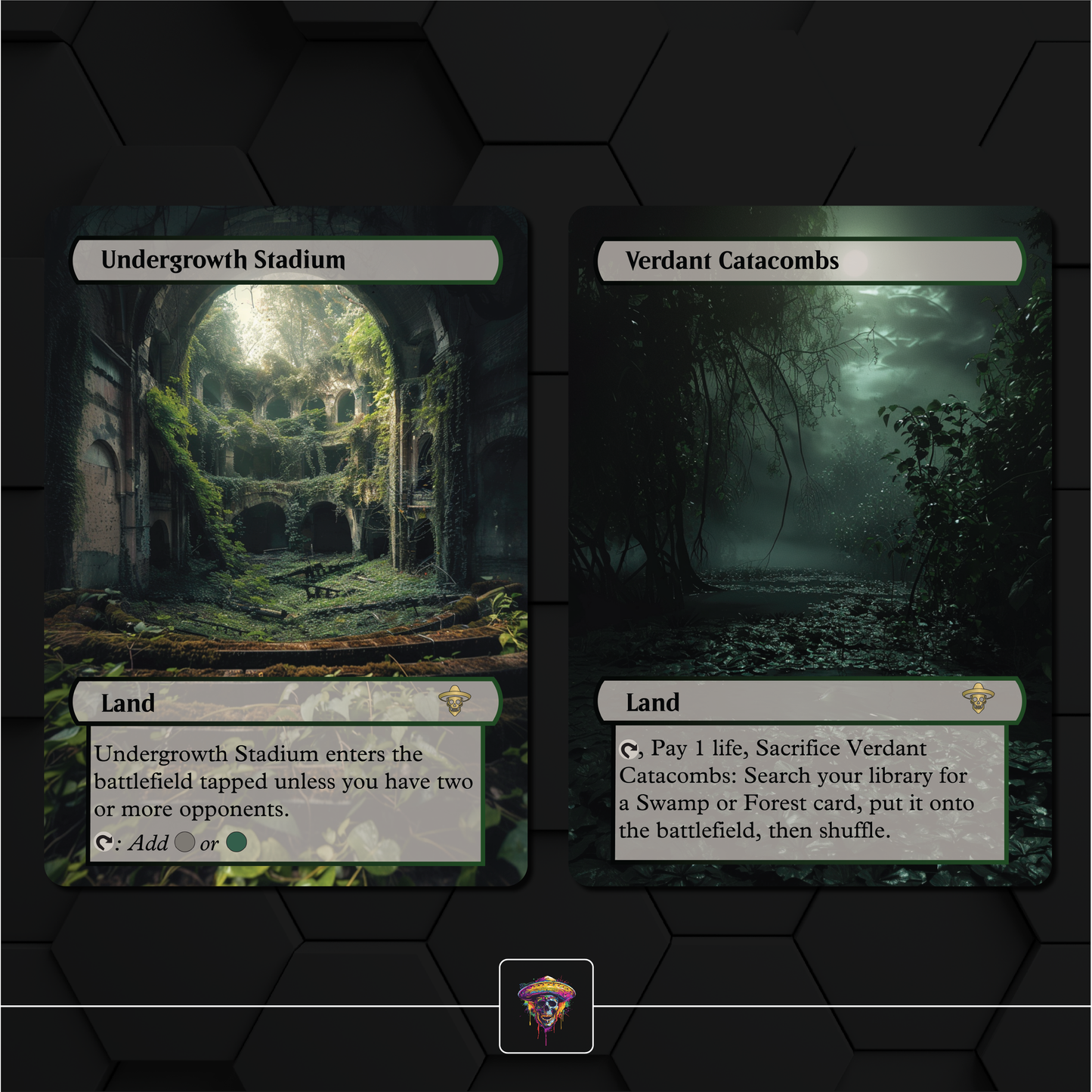 Premium Golgari Lands Proxies- 10X Cards