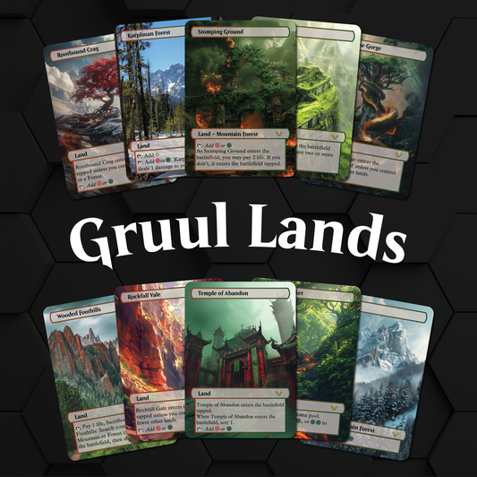 Premium Gruul Lands Proxies- 10X Cards