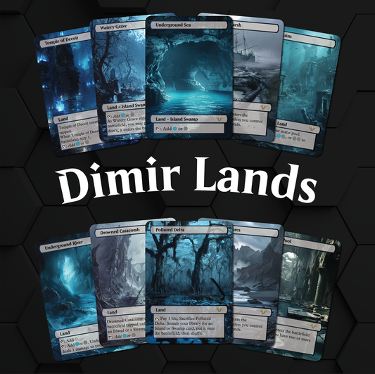 Premium Dimir Lands Proxies- 10X Cards