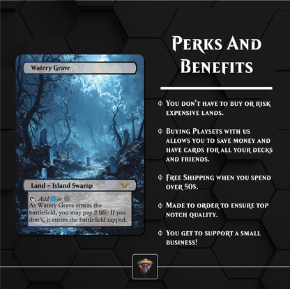 Premium Dimir Lands Proxies- 10X Cards