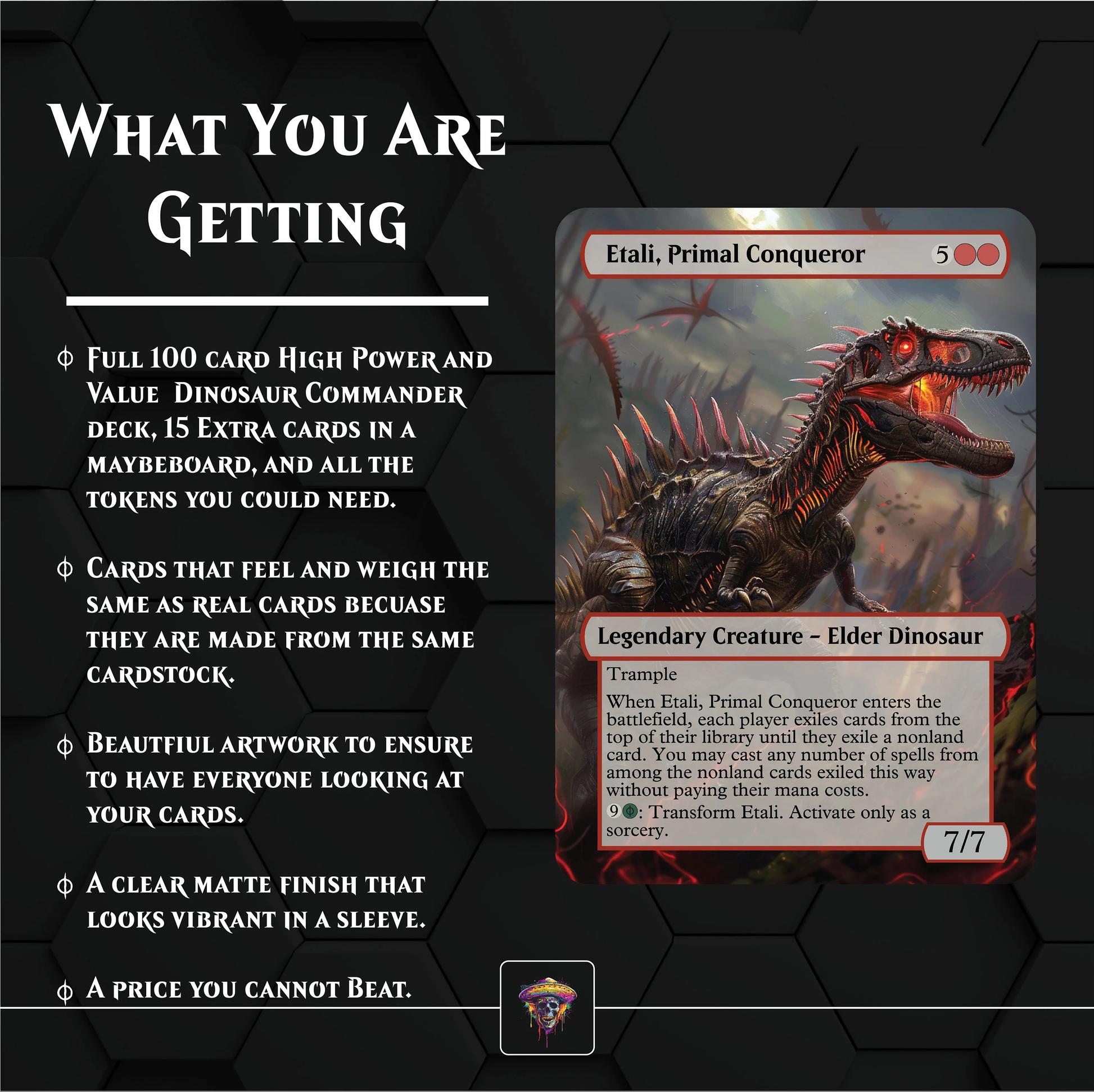 Full Dinosaur Naya Commander-deck. Over 4000 dollar high power Gishath Landfall Proxies Full Dinosaur Naya Commander-deck. Over 4000 dollar high power Gishath Landfall Proxies