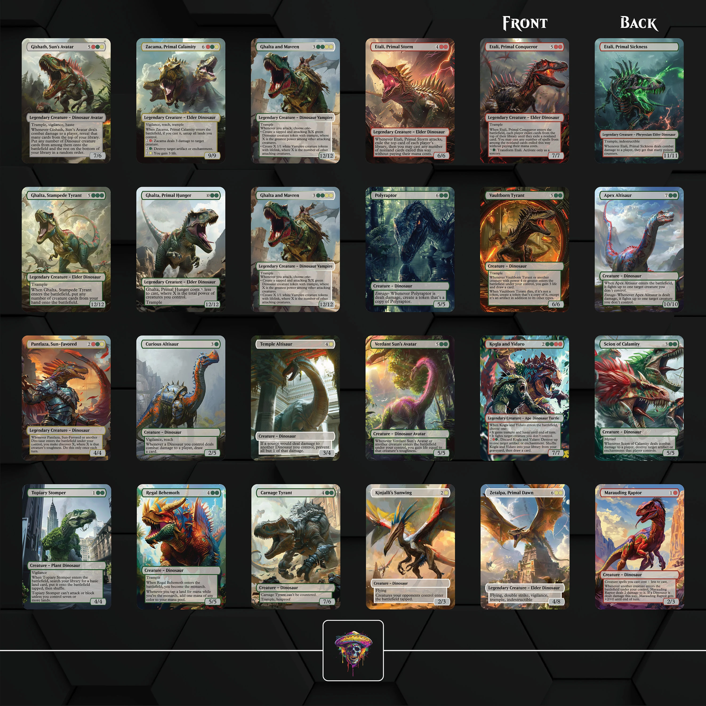 Full Dinosaur Naya Commander-deck. Over 4000 dollar high power Gishath Tribal Deck. tokens and maybeboard included(120 Cards)