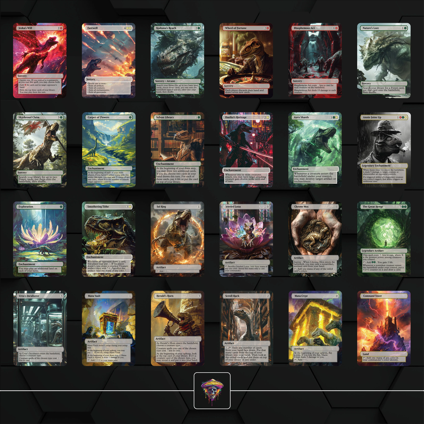 Full Dinosaur Naya Commander-deck. Over 4000 dollar high power Gishath Tribal Deck. tokens and maybeboard included(120 Cards)