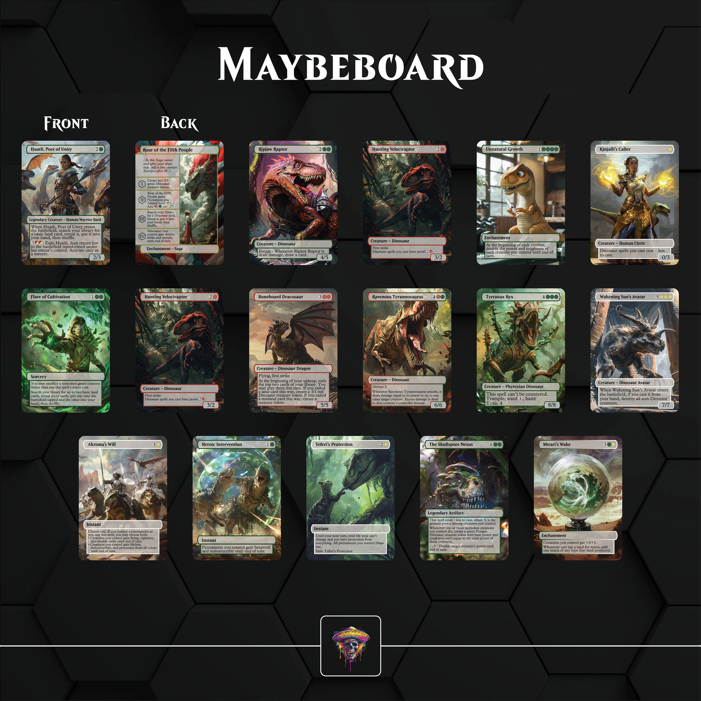 Full Dinosaur Naya Commander-deck. Over 4000 dollar high power Gishath Tribal Deck. tokens and maybeboard included(120 Cards)