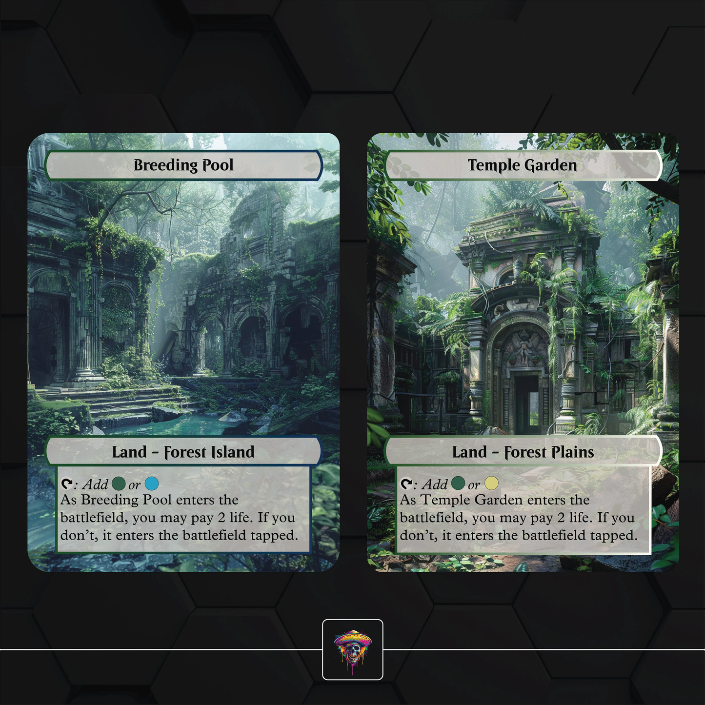 Premium Shock Lands Proxies- 10X Cards