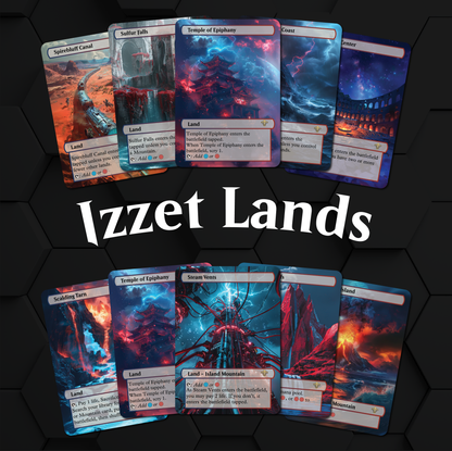 Premium Izzet Lands Proxies- 10X Cards