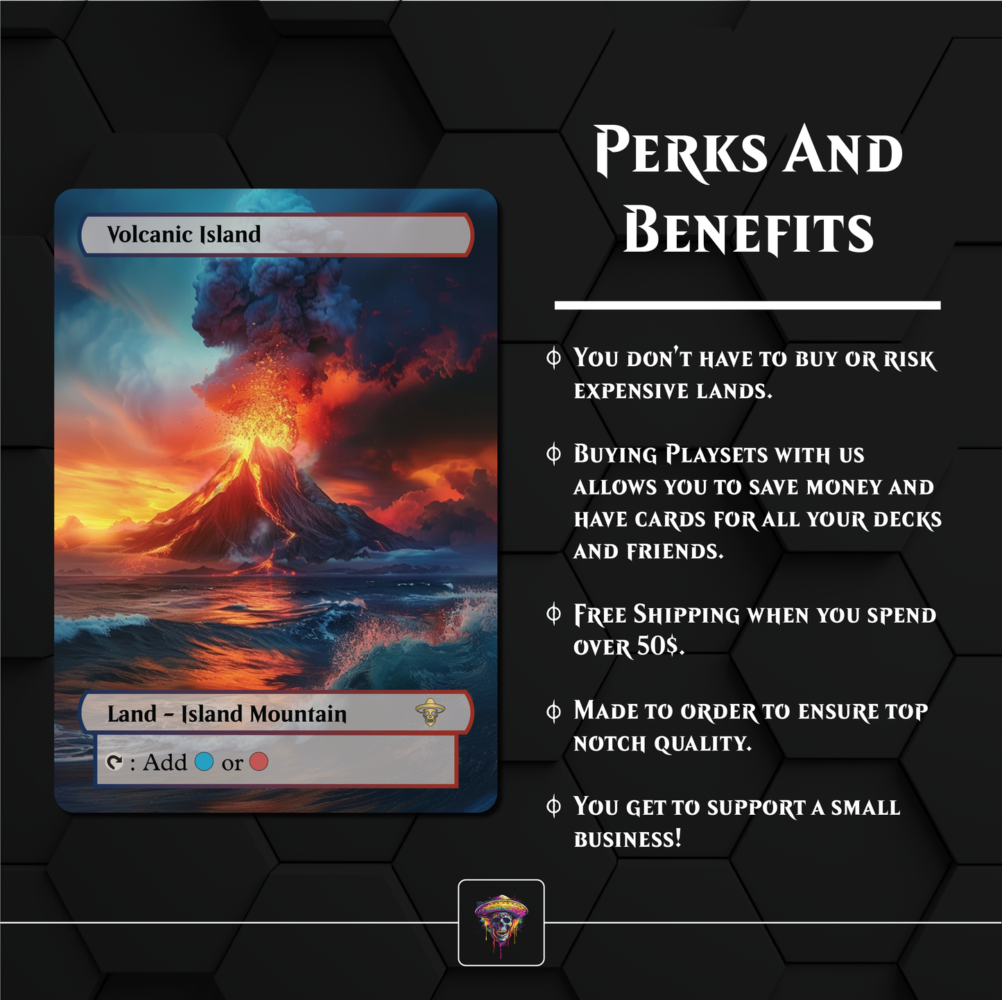 Premium Izzet Lands Proxies- 10X Cards