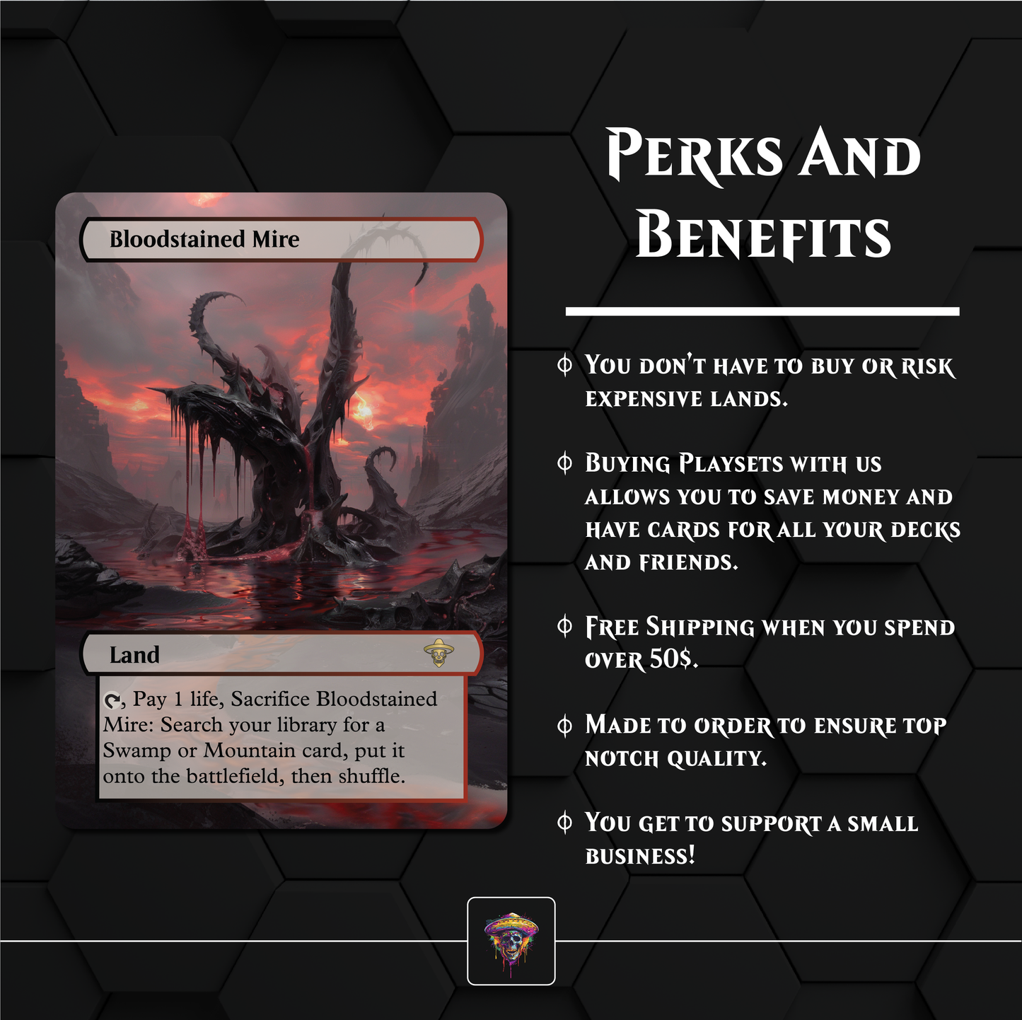 Premium Rakdos Lands Proxies- 10X Cards