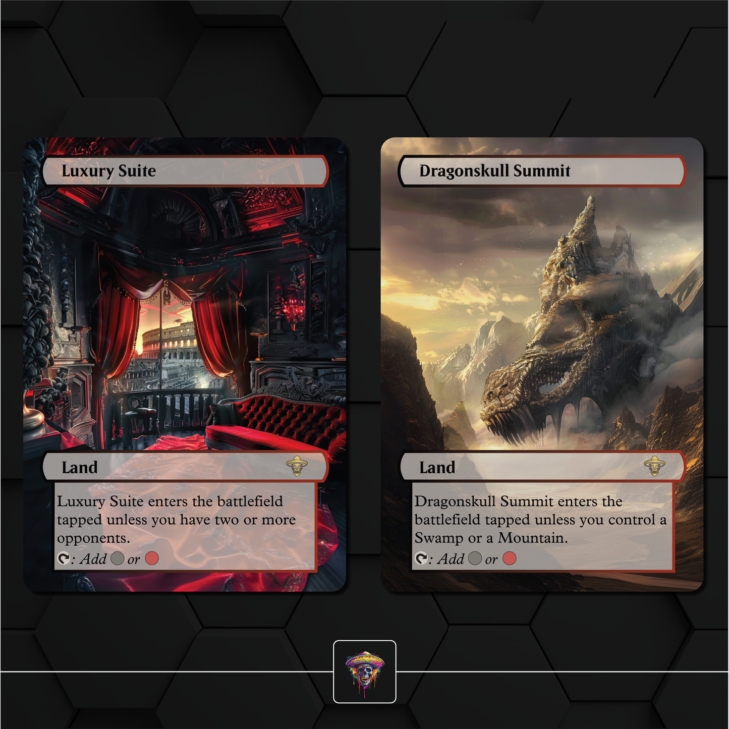 Premium Rakdos Lands Proxies- 10X Cards