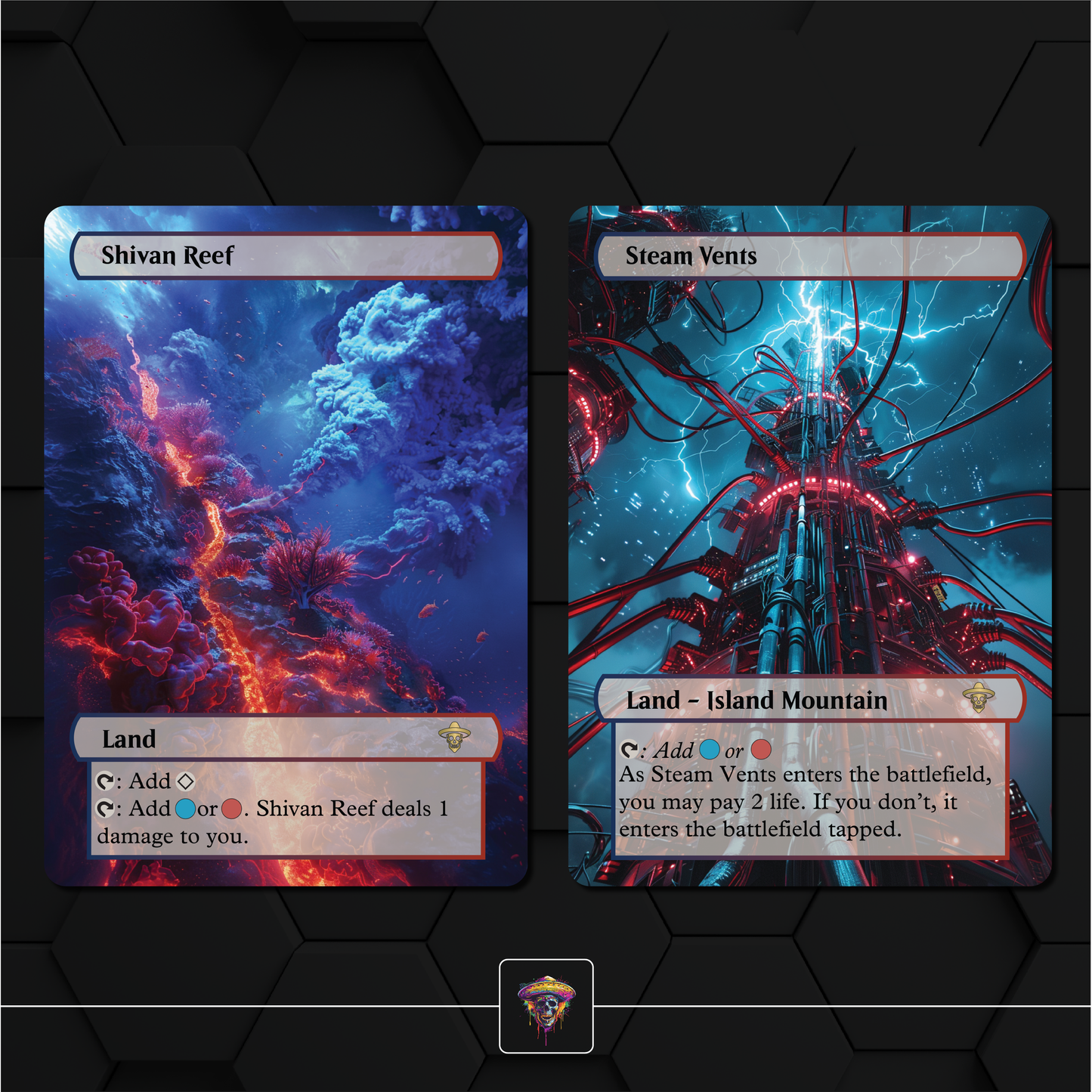 Premium Izzet Lands Proxies- 10X Cards