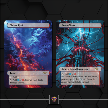 Premium Izzet Lands Proxies- 10X Cards