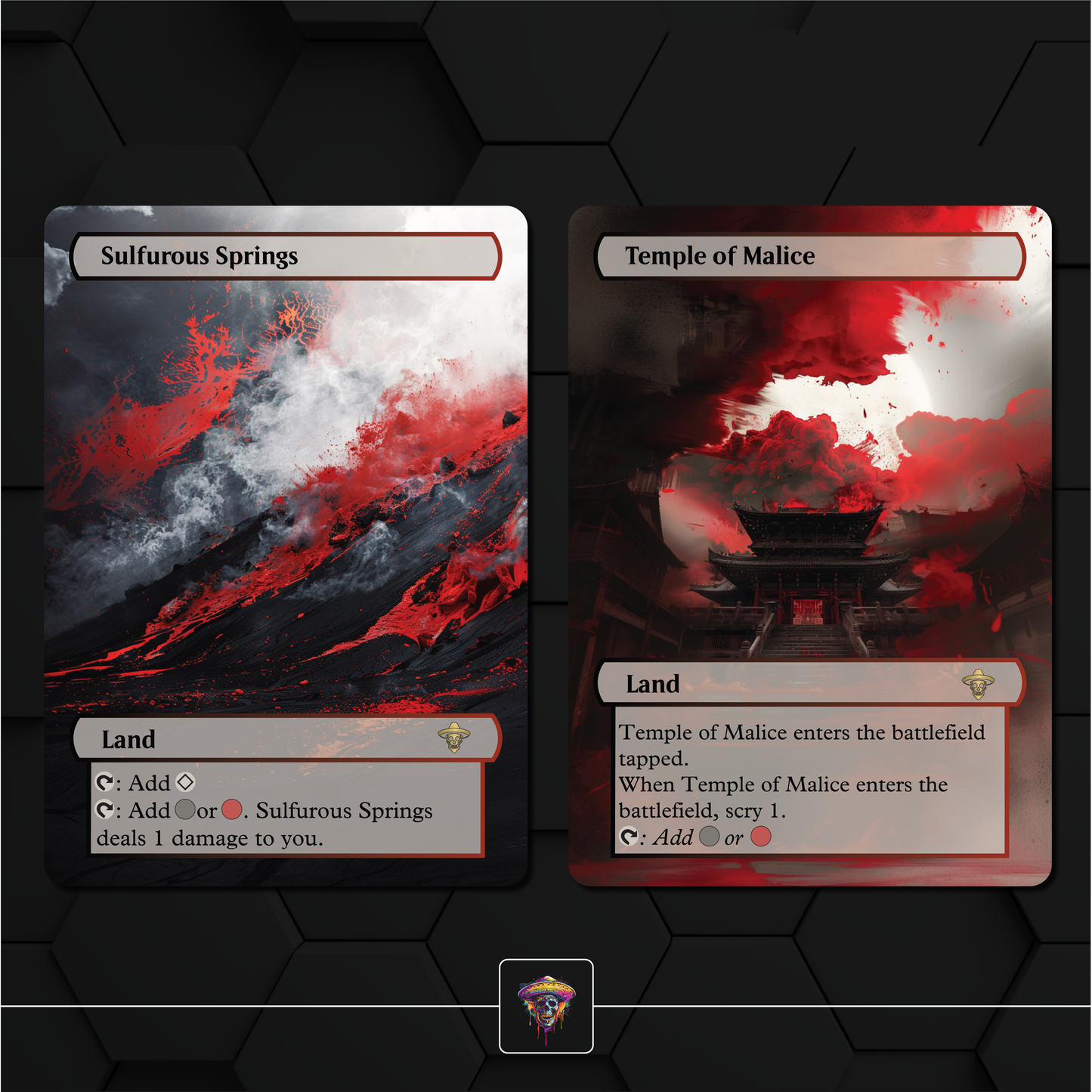 Premium Rakdos Lands Proxies- 10X Cards