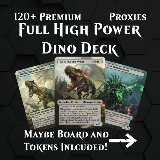 Full Dinosaur Naya Commander-deck. Over 4000 dollar high power Gishath Tribal Deck. tokens and maybeboard included(120 Cards)