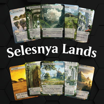 Premium Selesnya Lands Proxies- 10X Cards