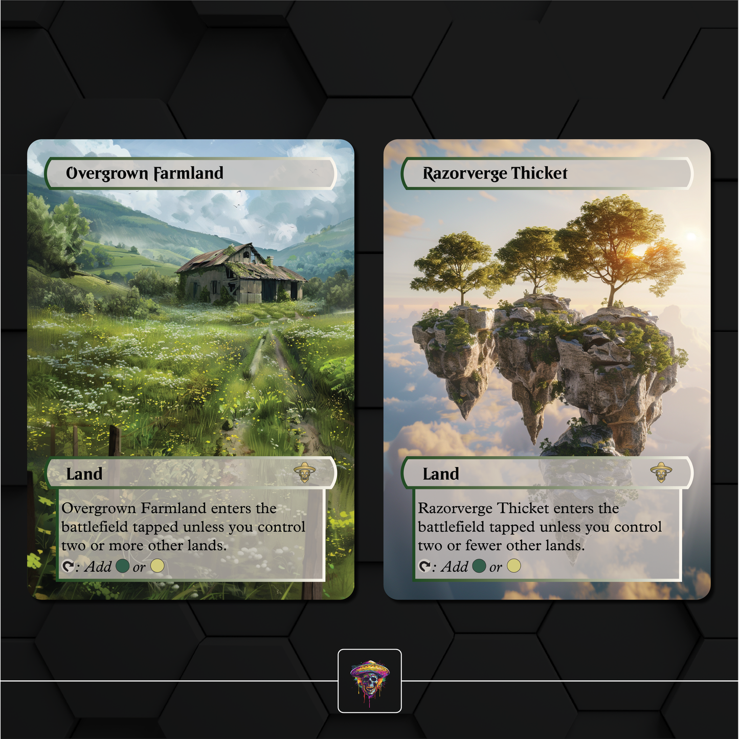 Premium Selesnya Lands Proxies- 10X Cards