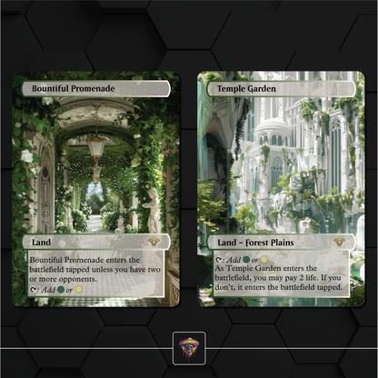 Premium Selesnya Lands Proxies- 10X Cards