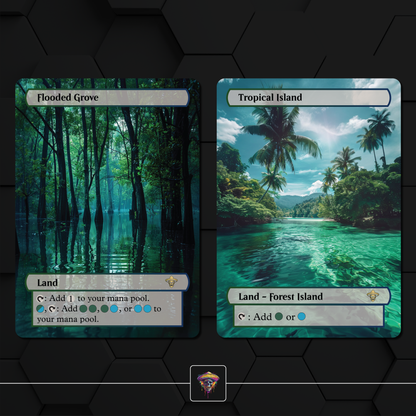 Premium Simic Lands Proxies- 10X Cards