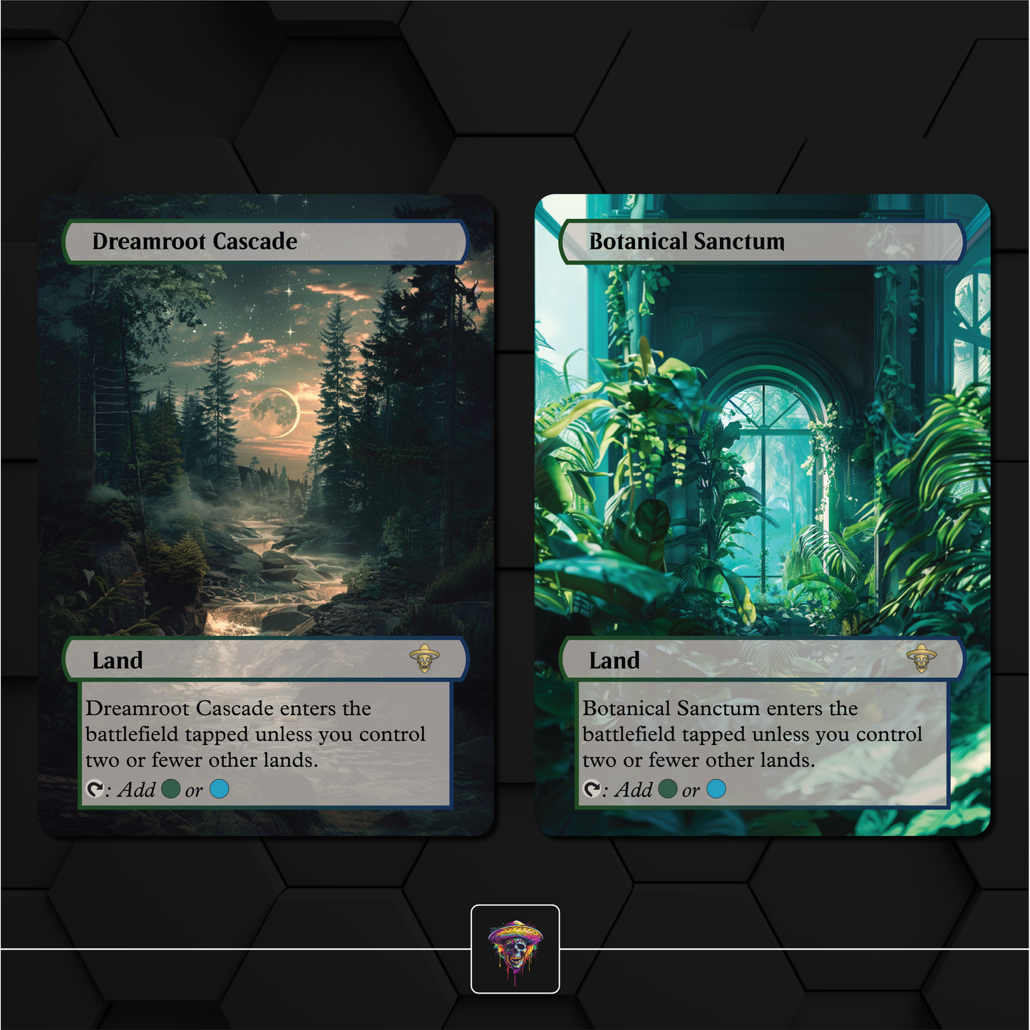 Premium Simic Lands Proxies- 10X Cards