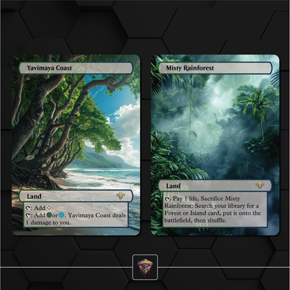 Premium Simic Lands Proxies- 10X Cards